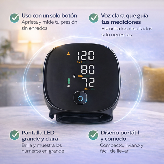 PresiónMed™ Tensiometro Digital Recargable + Estuche Gratis
